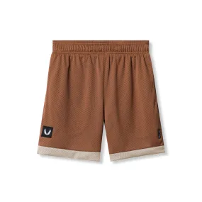 0795. SilverPlus™ Mesh Reversible Short  - Rust/Beige