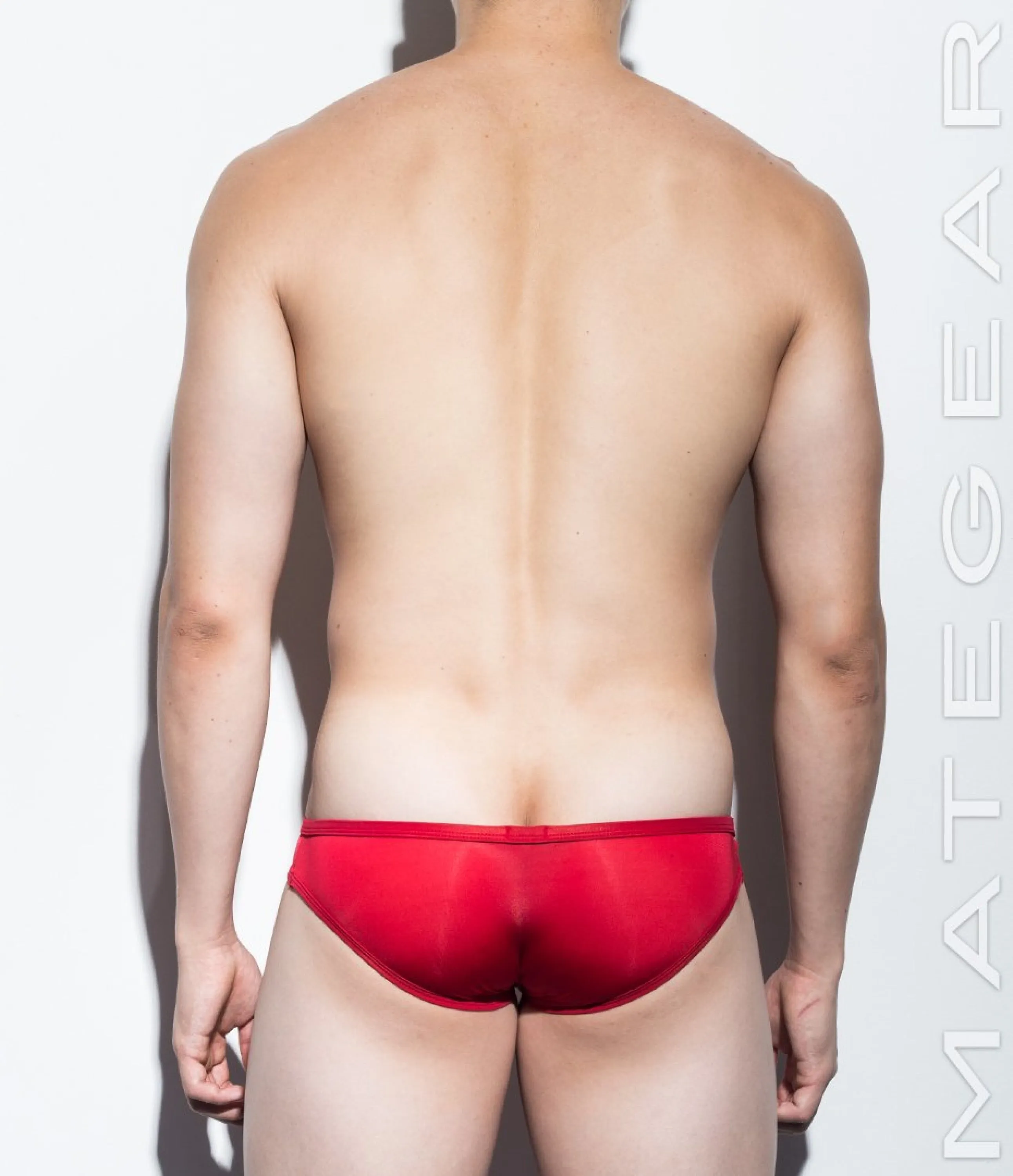 [2pc/Pack] Sexy Men's Underwear Mini Squarecut Trunks - Ran Kwang (Flat Front / Reduced Sides) (Ultra Thin Nylon Signature Series II)