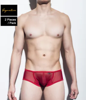 [2pc/Pack] Sexy Men's Underwear Signature Ultra Squarecut Trunks - Ji Su (Mesh Series)