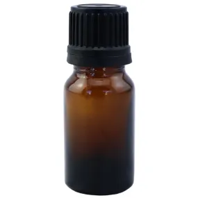 Amber Glass Bottle with Black Dripolator 10ml