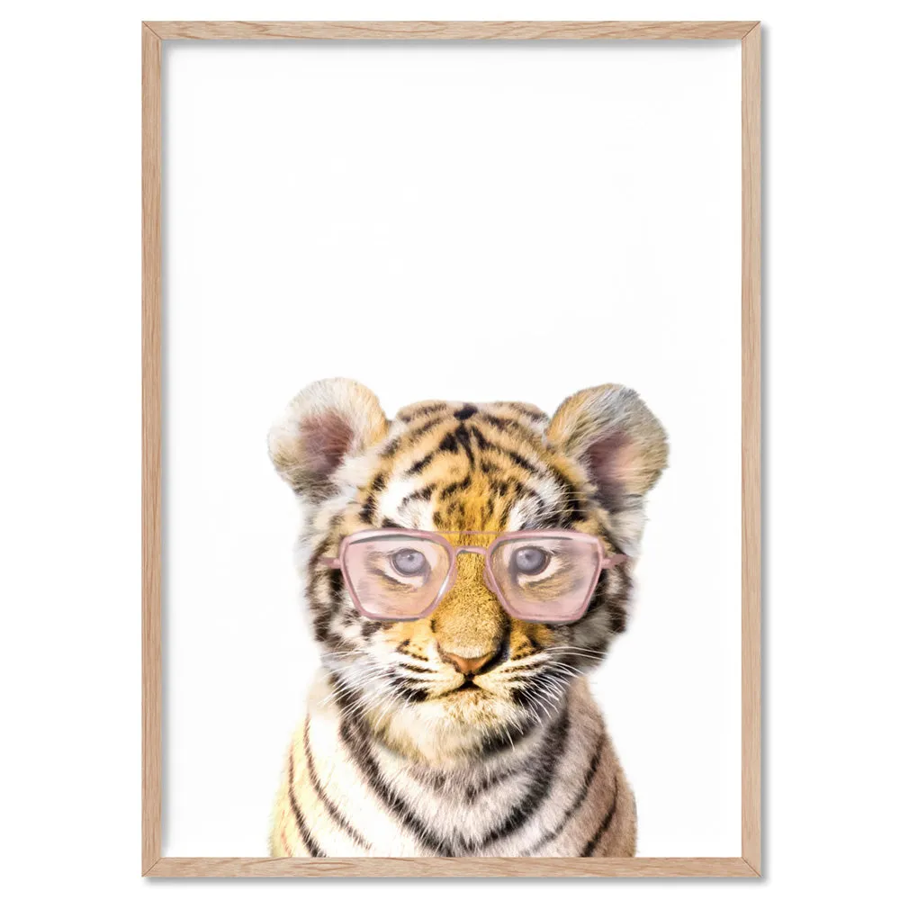 Baby Tiger Cub with Sunnies- Art Print