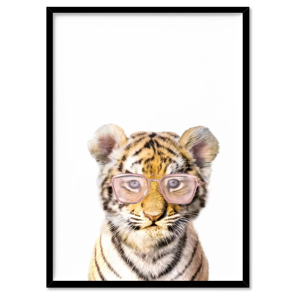 Baby Tiger Cub with Sunnies- Art Print