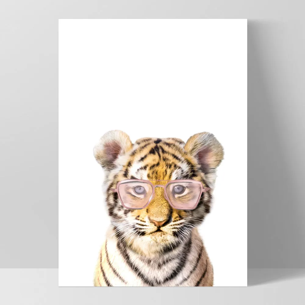 Baby Tiger Cub with Sunnies- Art Print