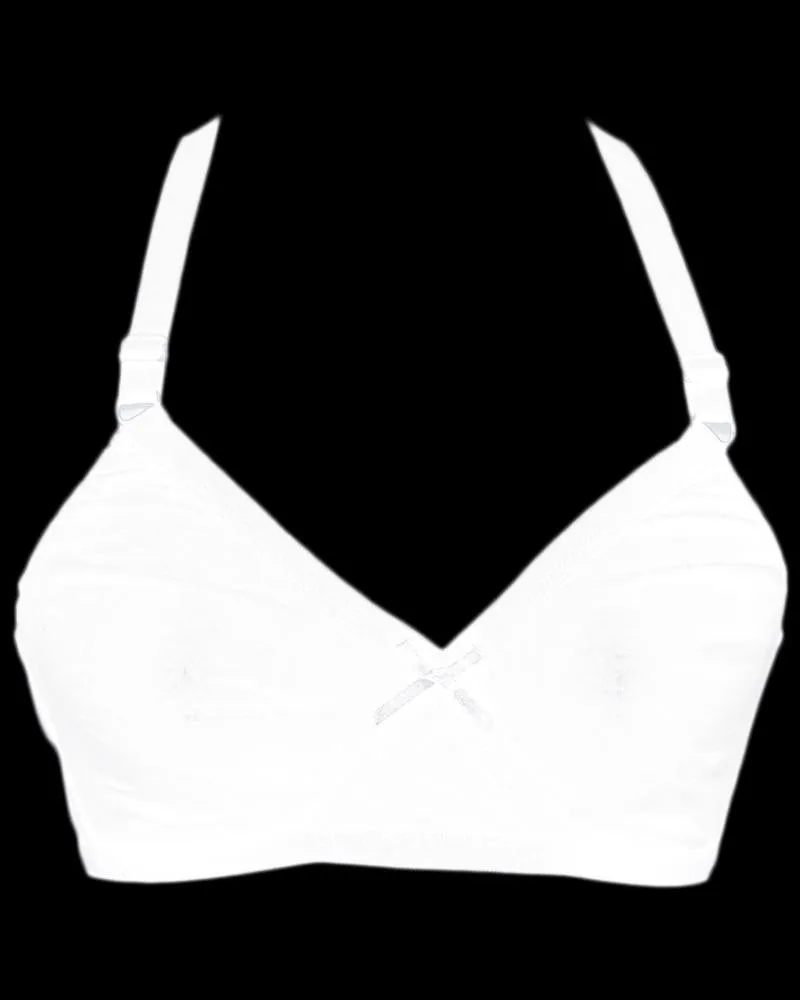 Basic Bra - White - Cotton Bra - Non Padded Bra - Non Wired Bra