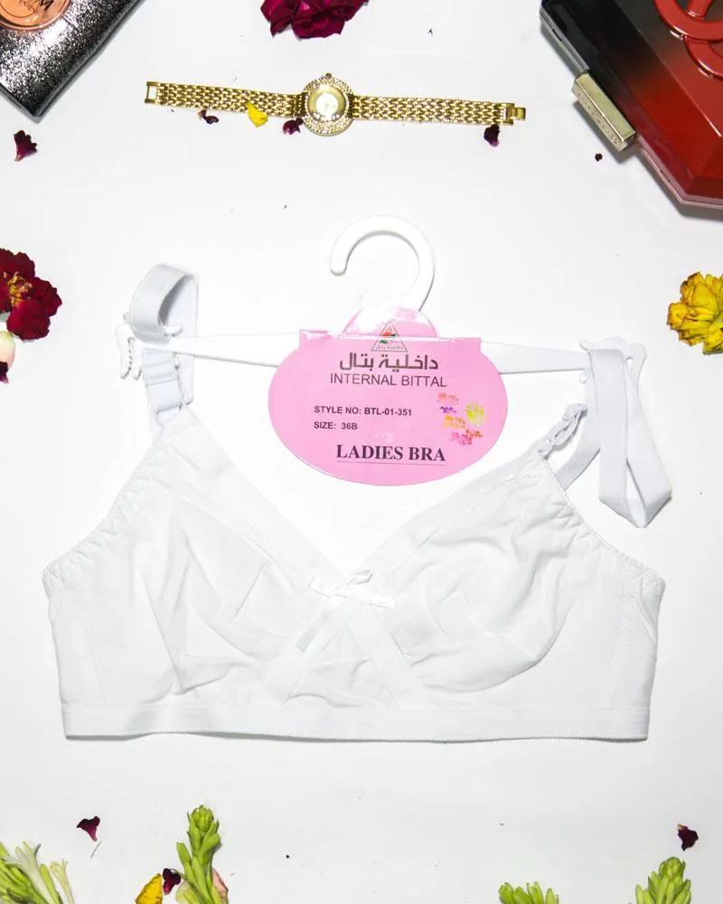 Basic Bra - White - Cotton Bra - Non Padded Bra - Non Wired Bra