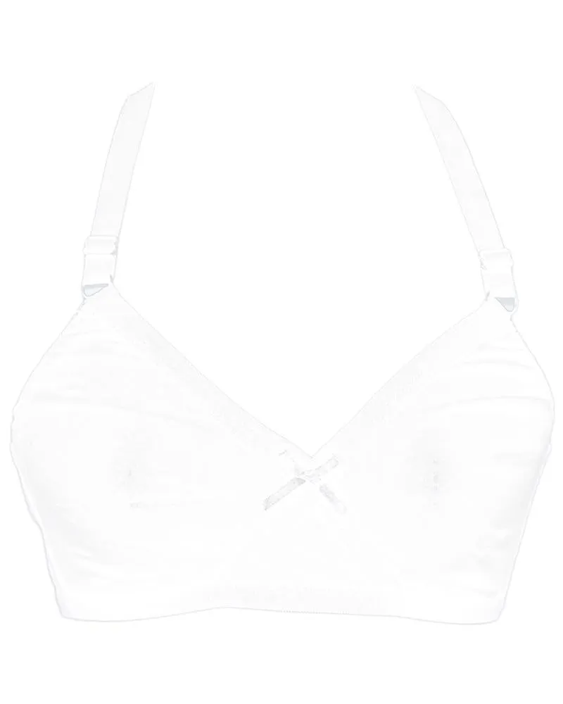 Basic Bra - White - Cotton Bra - Non Padded Bra - Non Wired Bra