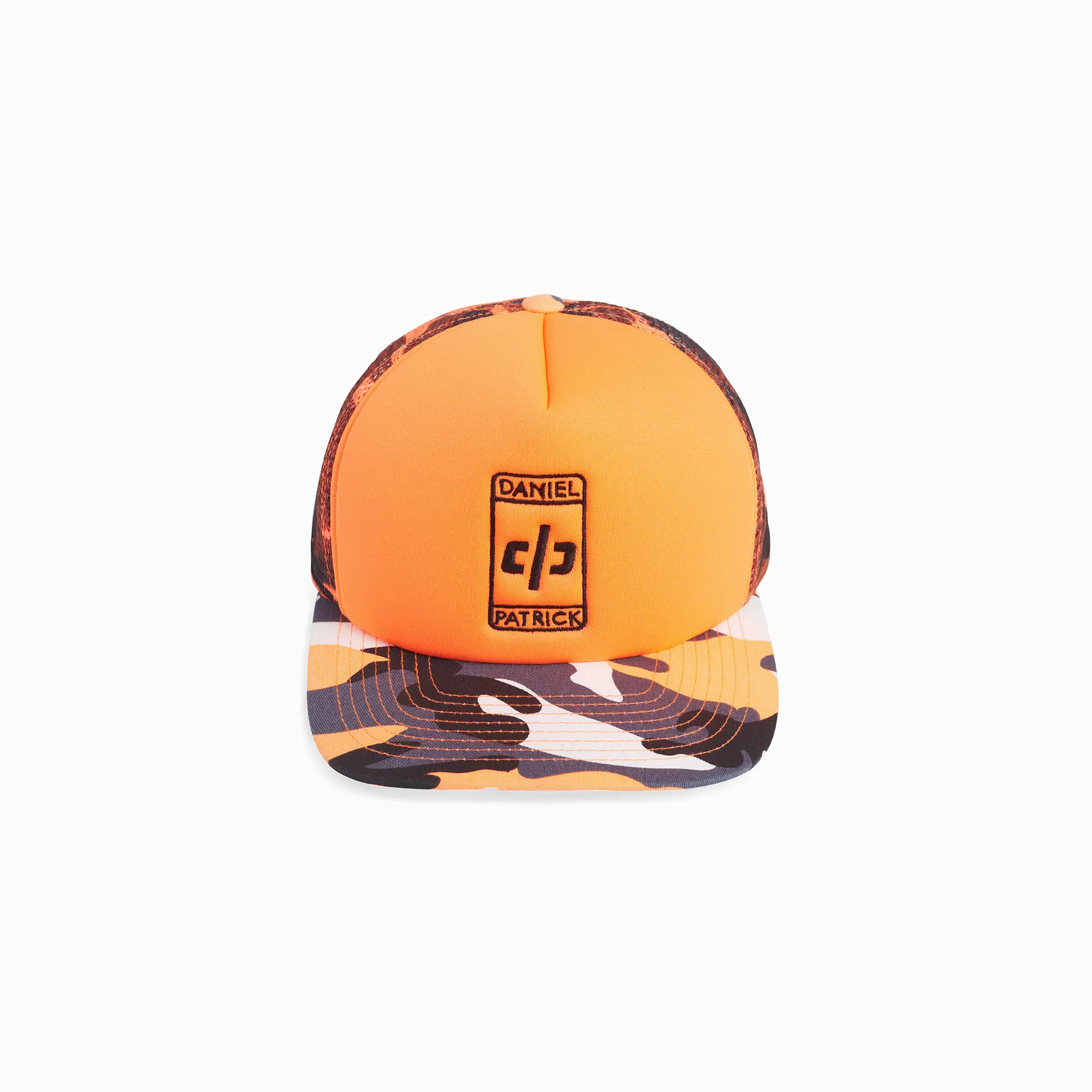 beverly hills trucker cap / neon orange   orange camo