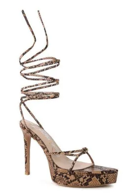 Bondage High Heel Lace Up Sandals