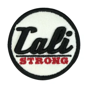 CALI Strong Black Red White 3D Hook-and-Loop Morale Patch