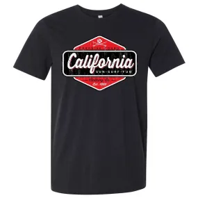 California Paradise Found Asst Colors Mens Fitted Tee