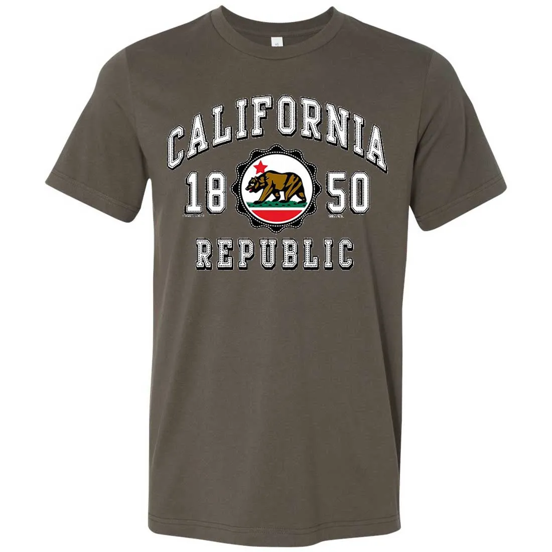 California Republic 1850 Asst Colors Mens Fitted Tee