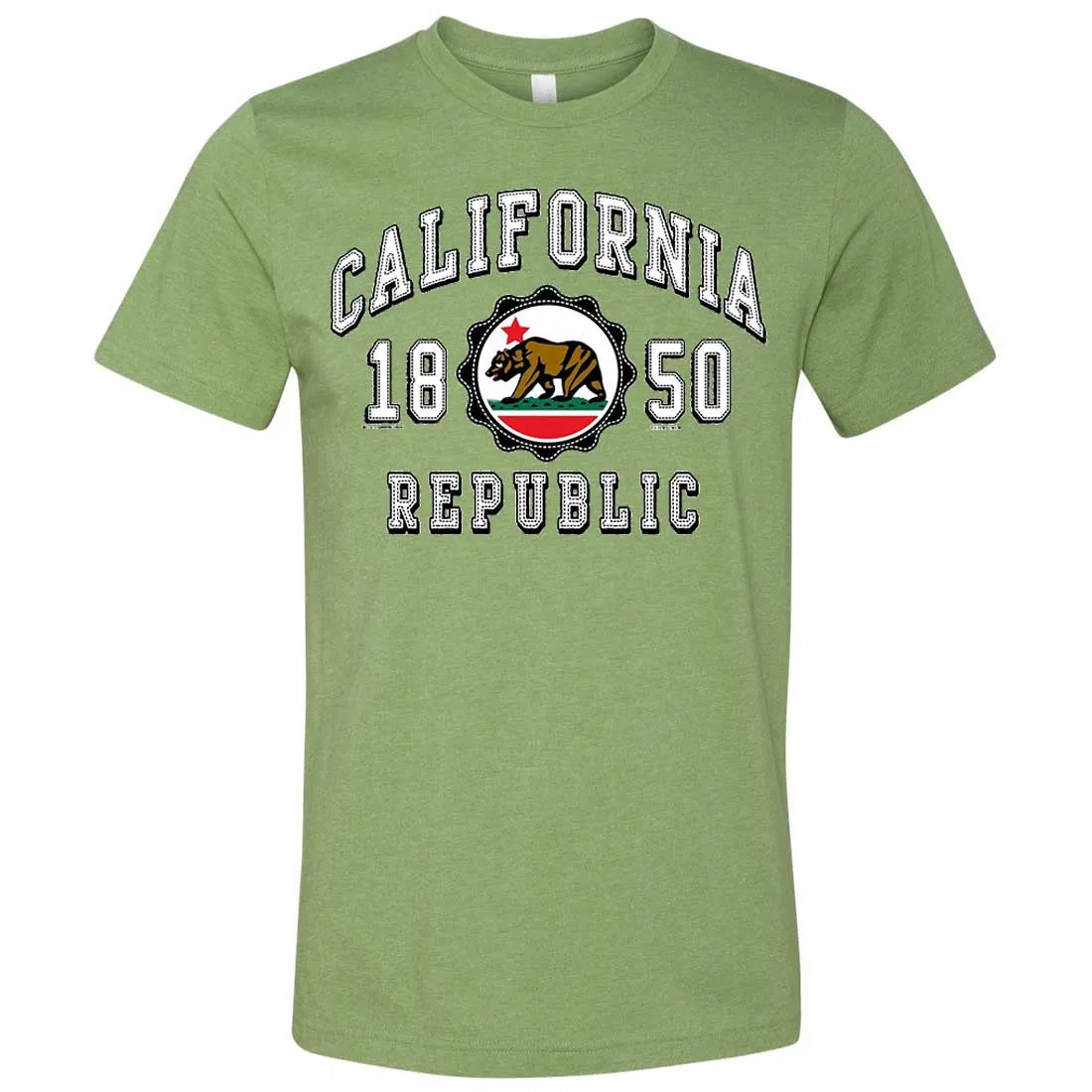 California Republic 1850 Asst Colors Mens Fitted Tee