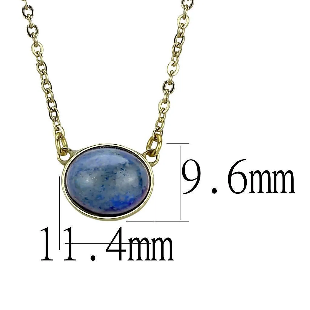 Chain Necklace Pendant TK3287 - IP Gold(Ion Plating)