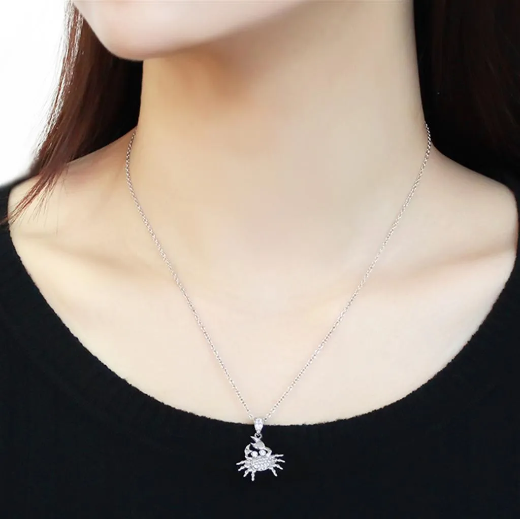 Chain Necklace Pendant Women's Crab Pendant 3W1377 -