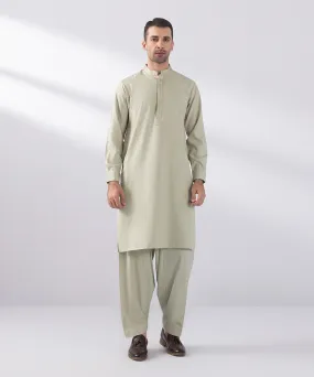 Embroidered Wash & Wear Suit