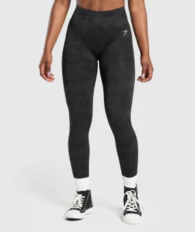 Gymshark Adapt Camo Seamless Leggings - Black/Asphalt Grey