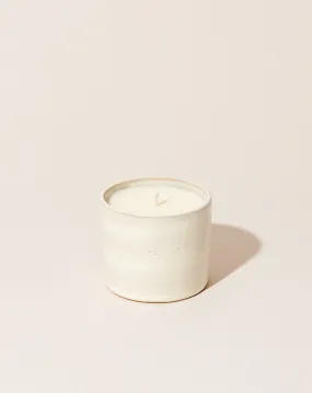 Home Collection Off White Ceramic Candle: Bath