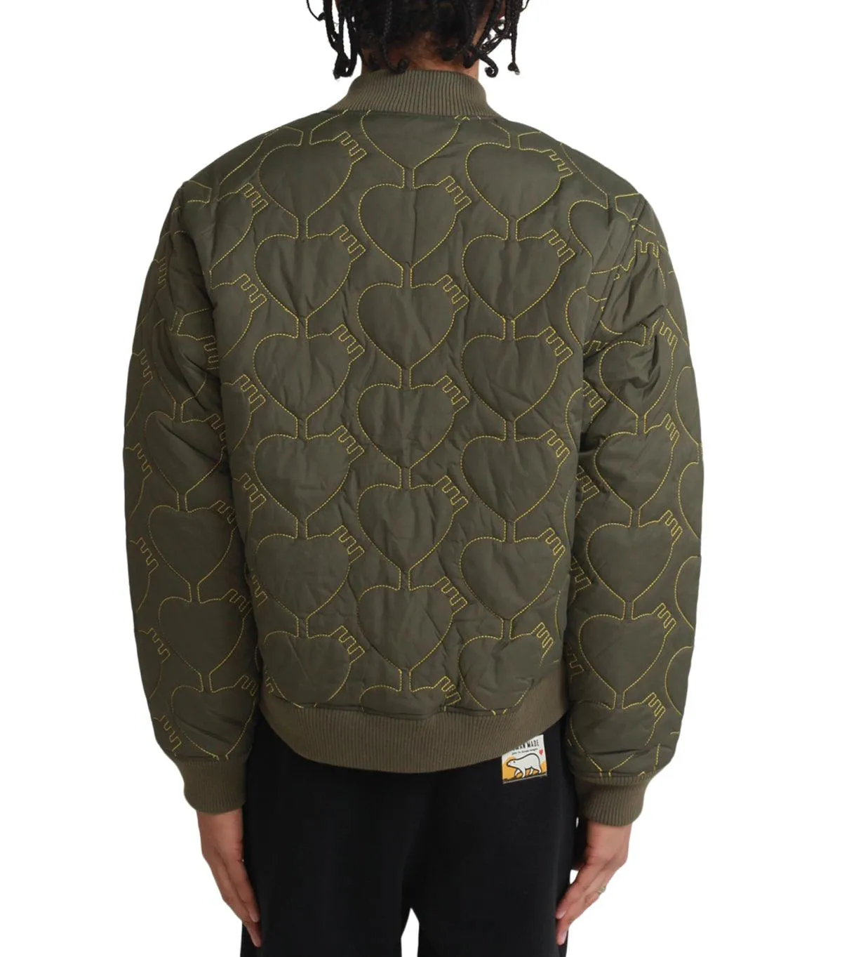 Human Made Heart Quilting Jacket Olive