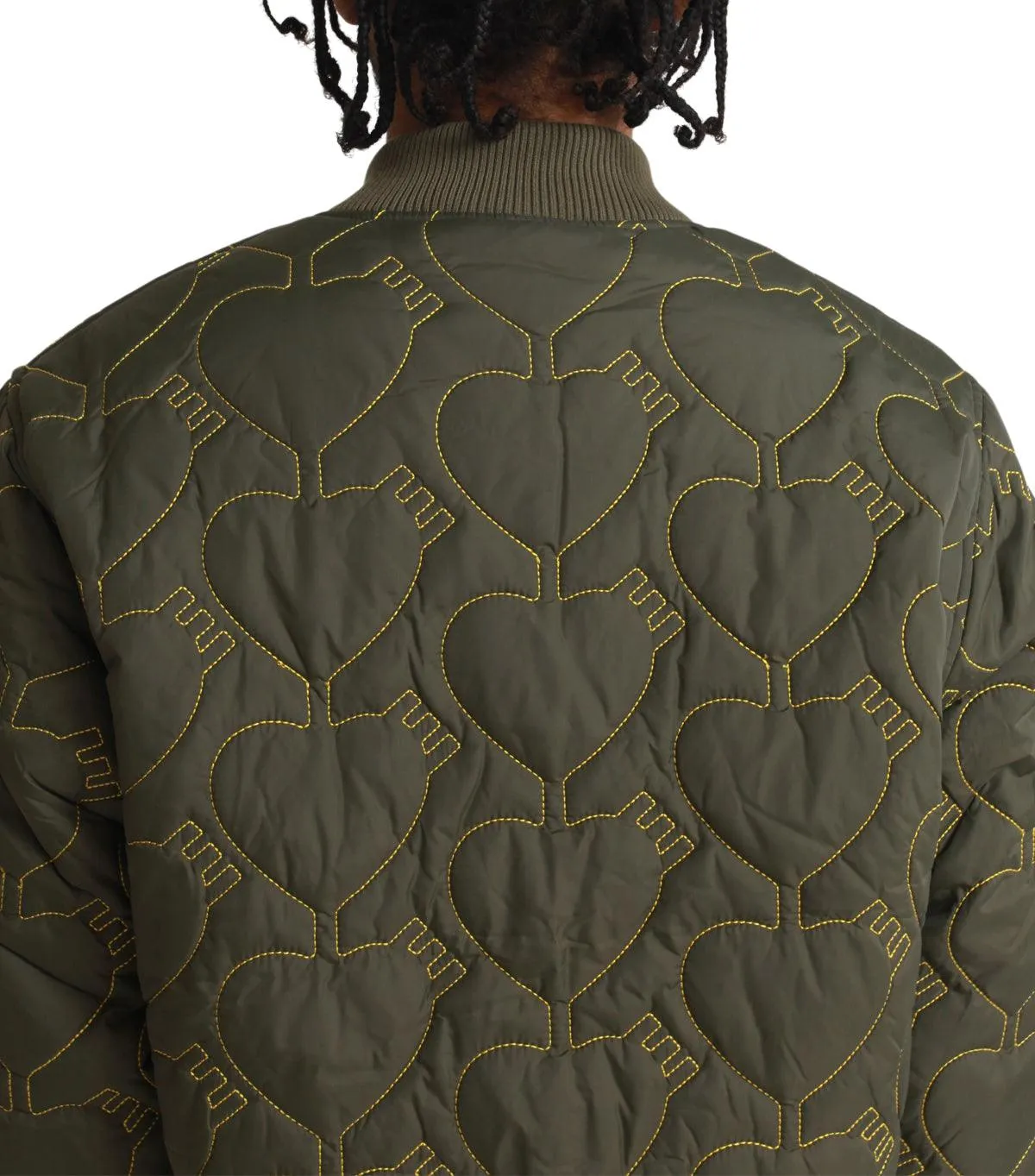 Human Made Heart Quilting Jacket Olive