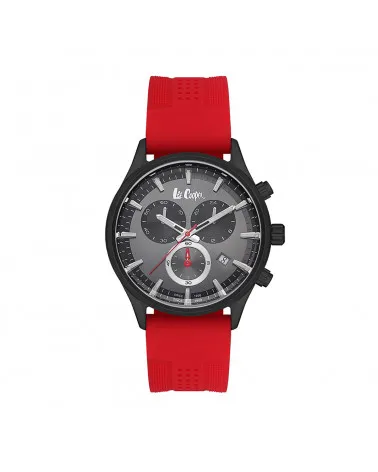 Lee Cooper Men's Red Chronograph Silicone Strap Watch - LC07206.668