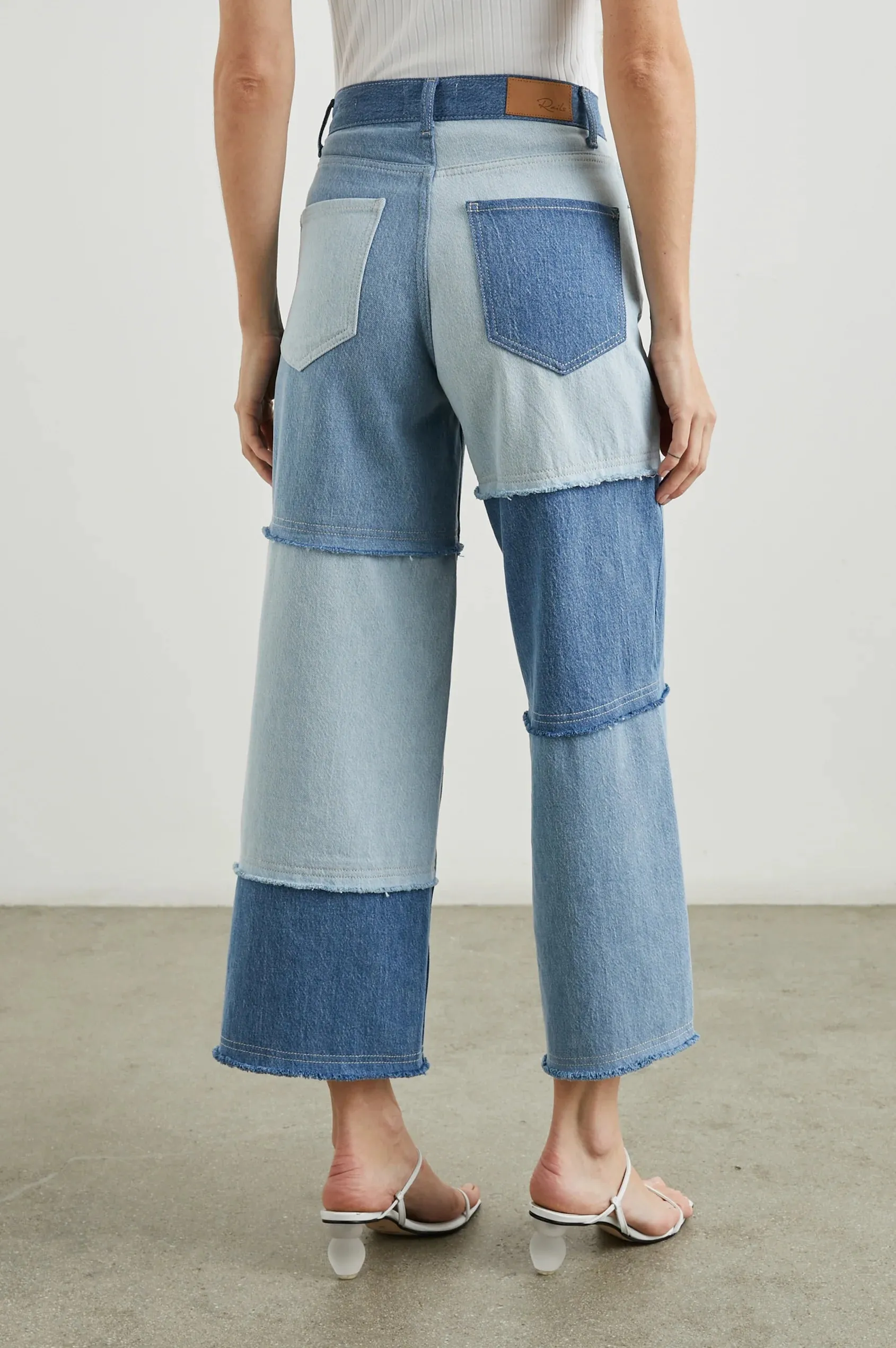 Rails Getty Crop Jean- Light Indigo Patchwork