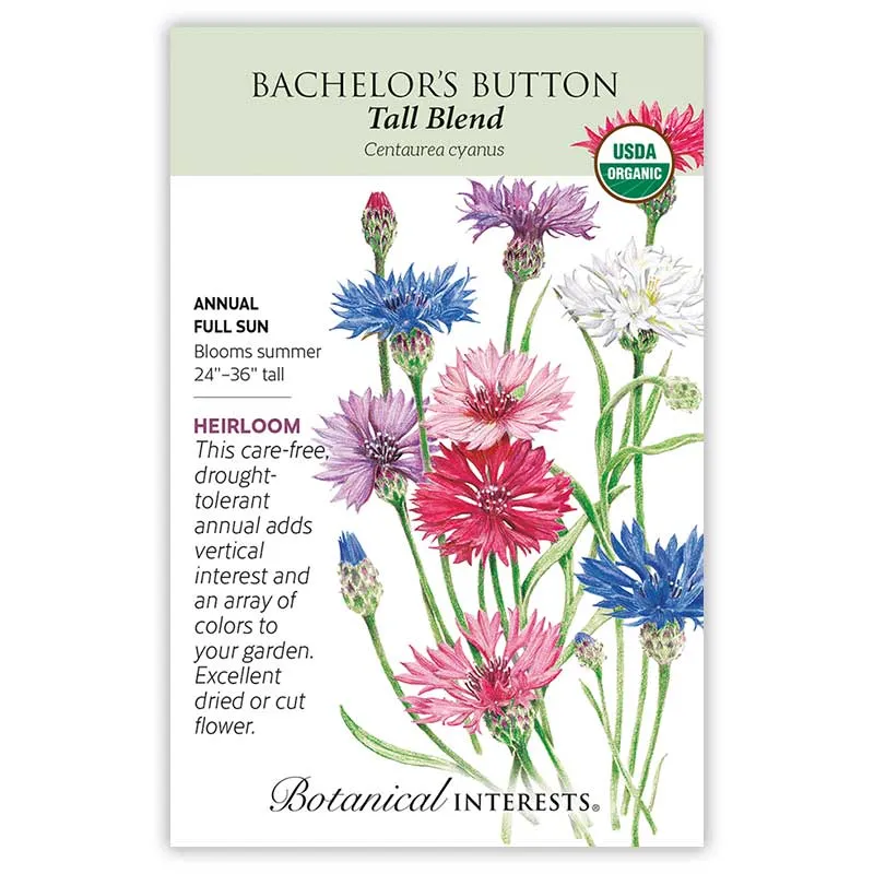 Tall Blend Bachelor's Button Seeds