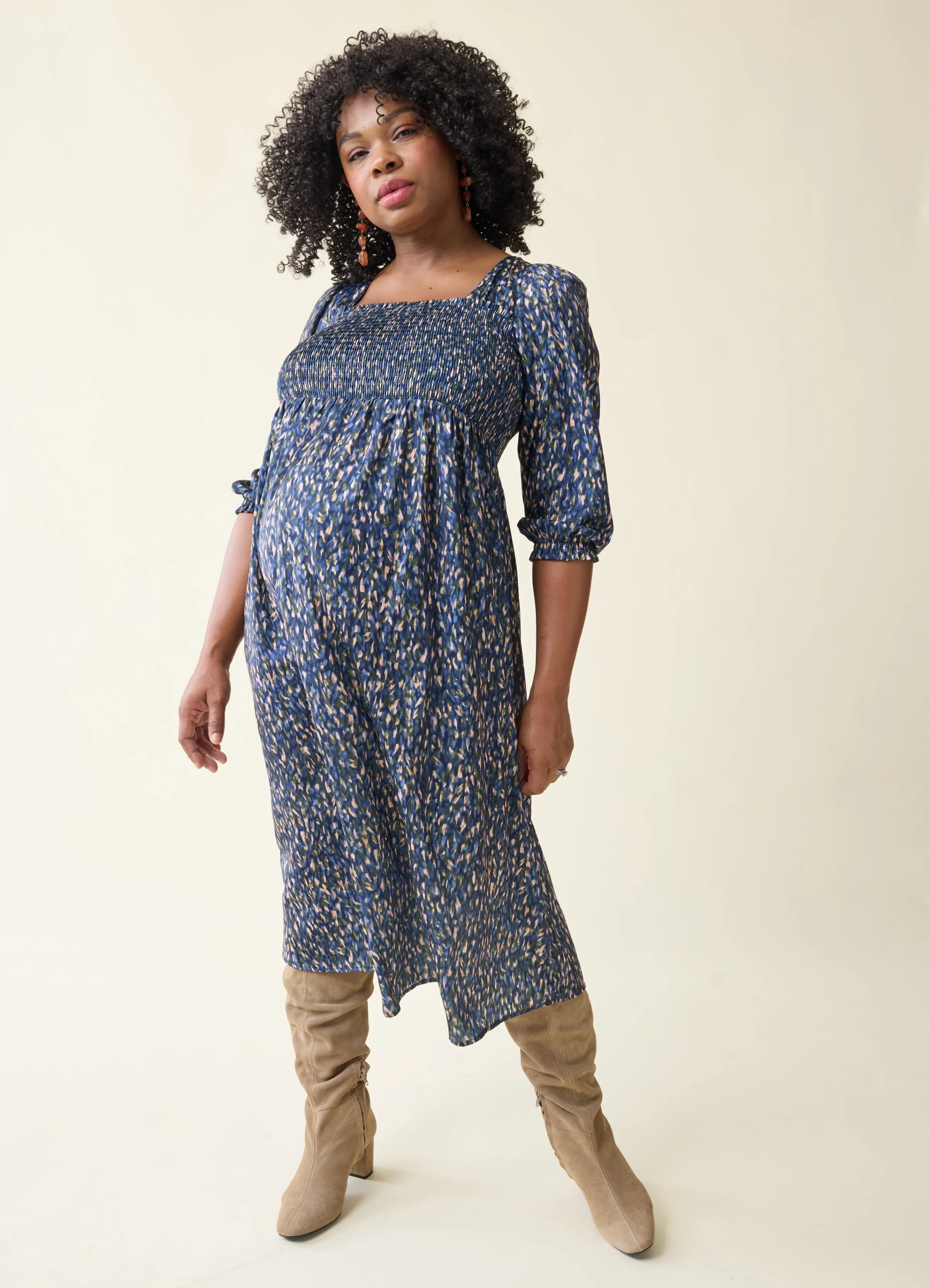 The Breeze Maternity Midi Dress