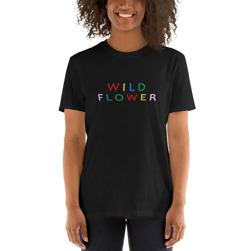 THE ESSENTIAL BOYFRIEND TEE BLACK WILD FLOWER