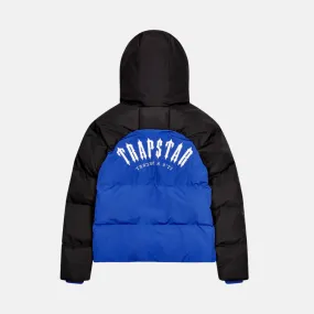 Trapstar Irongate AW23 Hooded Puffer Jacket - Black/Dazzling Blue