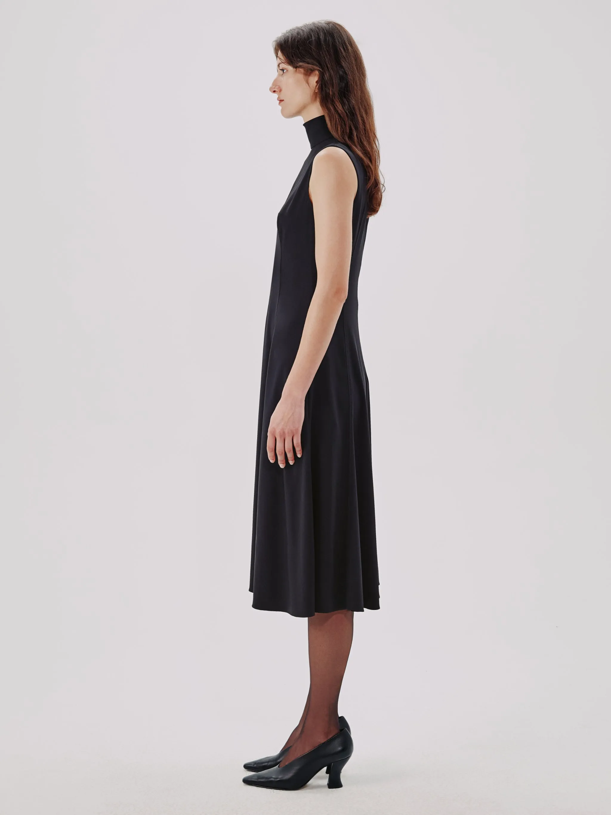 Turtleneck Flare Dress